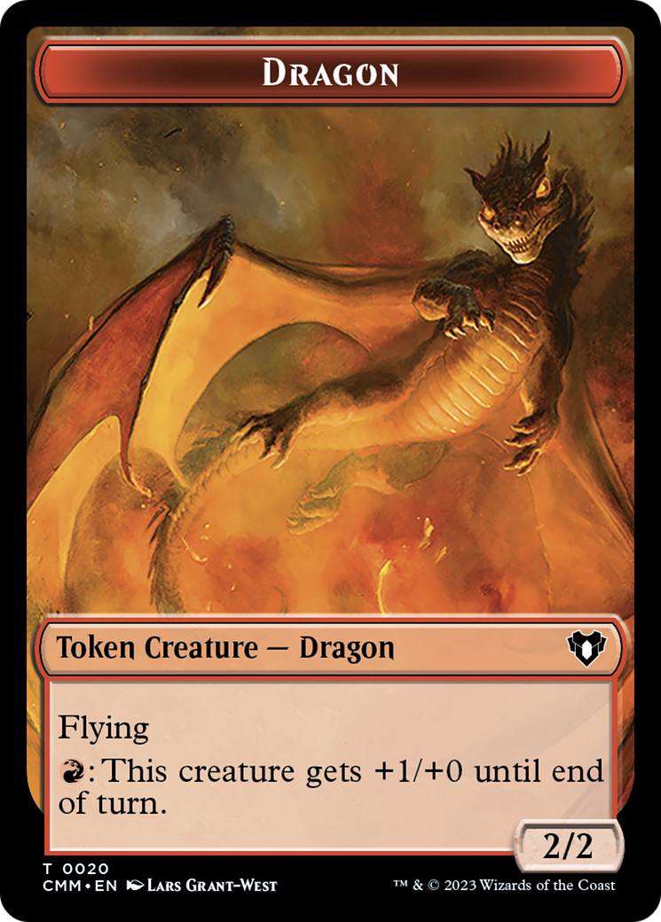 Dragon Token (20) [Commander Masters Tokens] | Card Merchant Takapuna