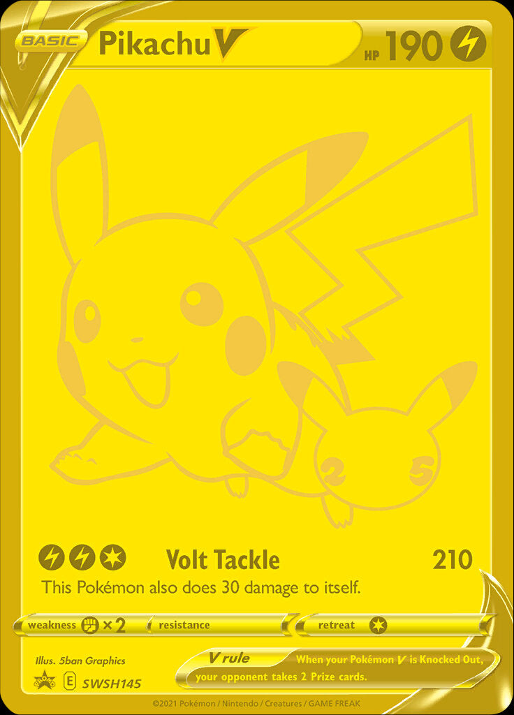 Pikachu V (SWSH145) (Celebrations) [Sword & Shield: Black Star Promos] | Card Merchant Takapuna