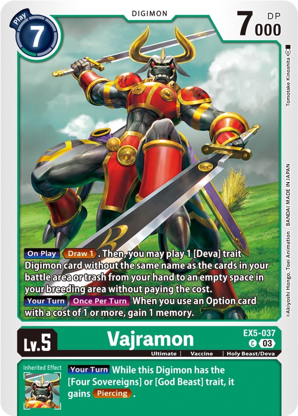 Vajramon [EX5-037] [Animal Colosseum] | Card Merchant Takapuna