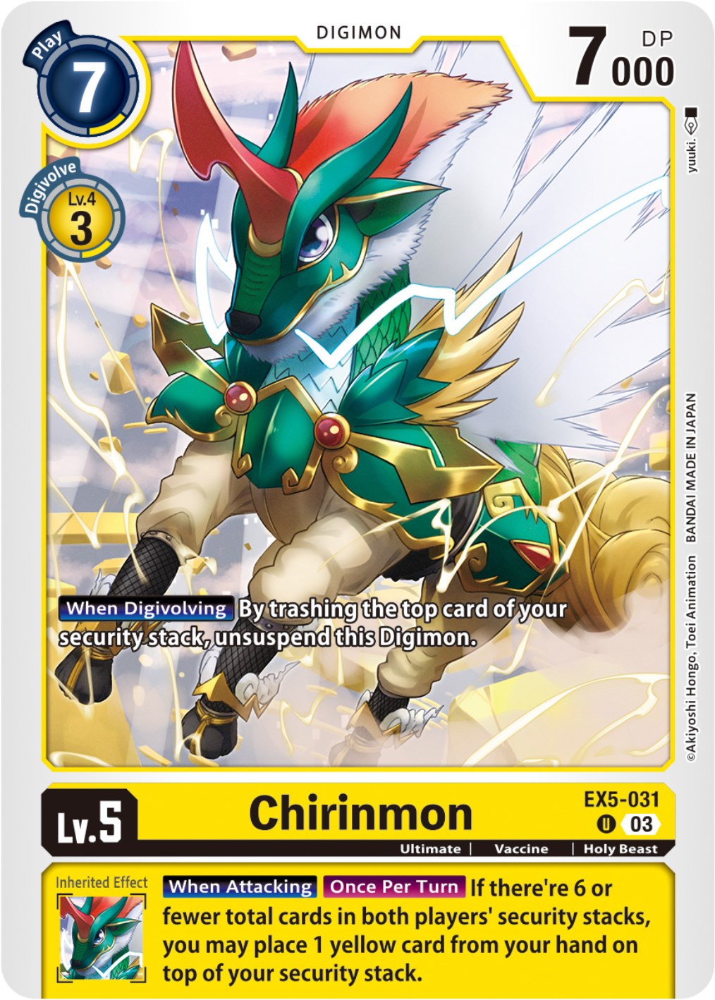 Chirinmon [EX5-031] [Animal Colosseum] | Card Merchant Takapuna