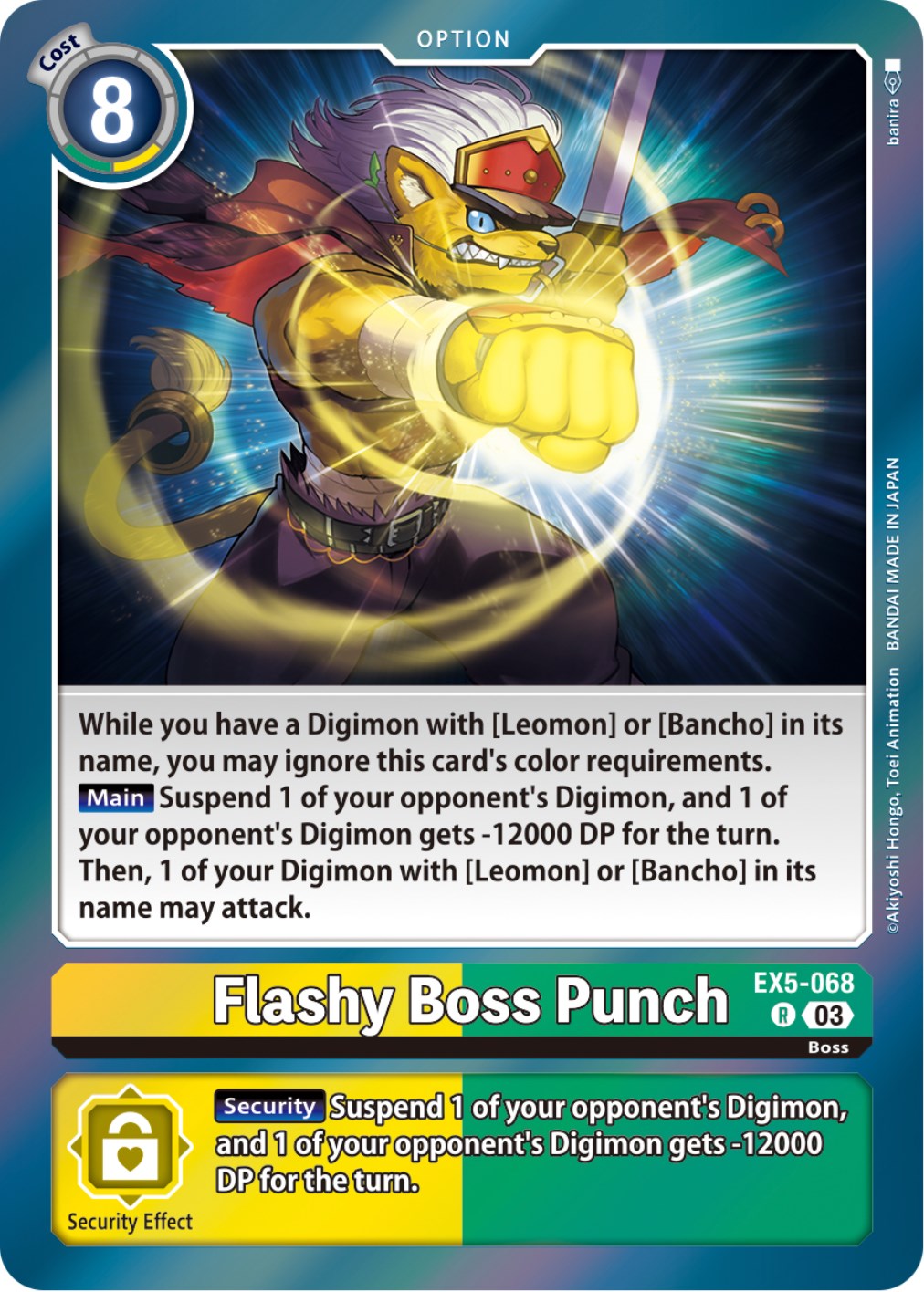 Flashy Boss Punch [EX5-068] [Animal Colosseum] | Card Merchant Takapuna