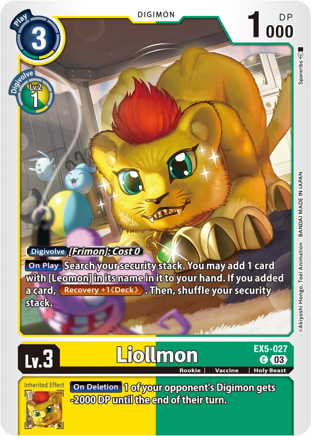 Liollmon [EX5-027] [Animal Colosseum] | Card Merchant Takapuna