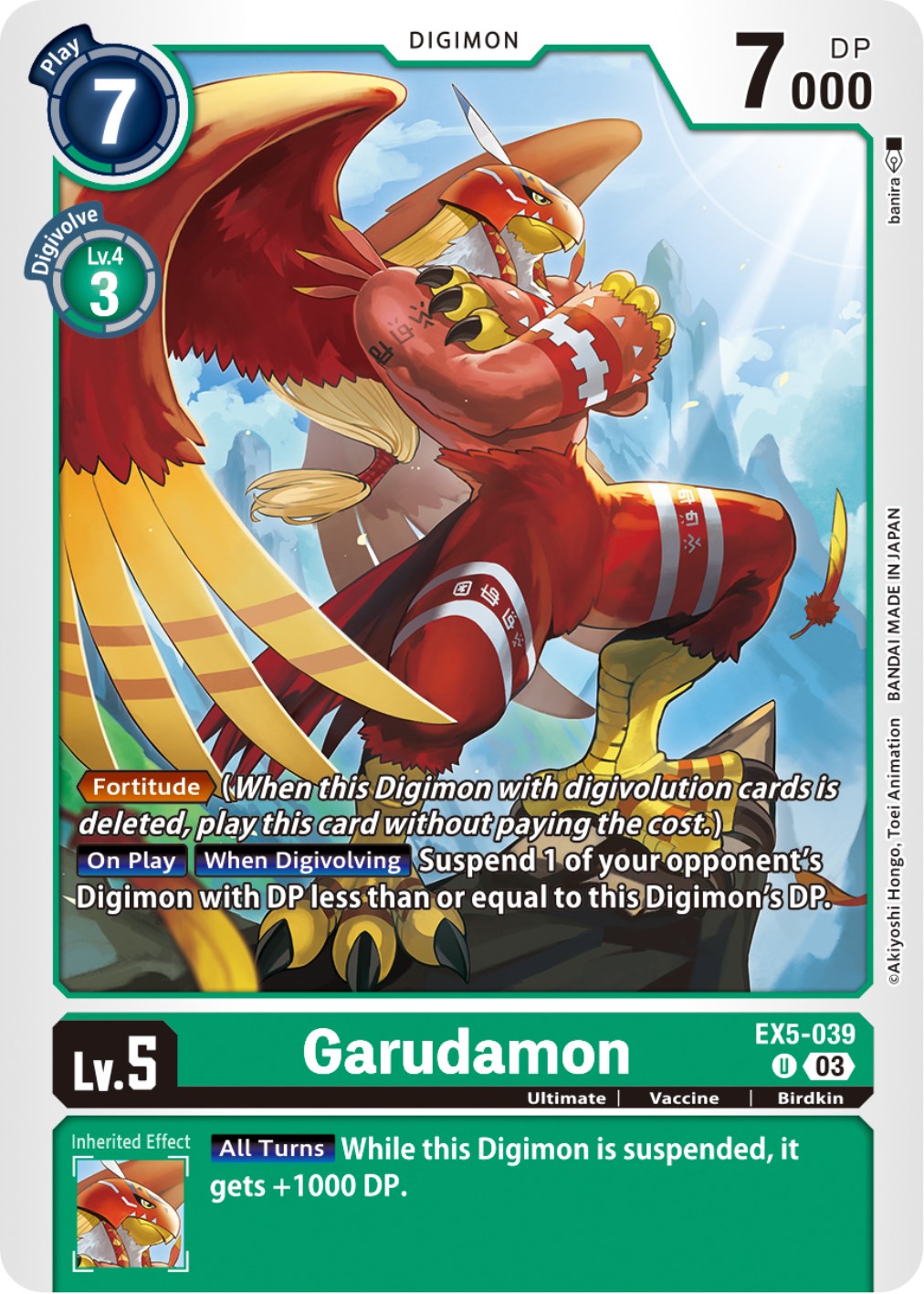 Garudamon [EX5-039] [Animal Colosseum] | Card Merchant Takapuna