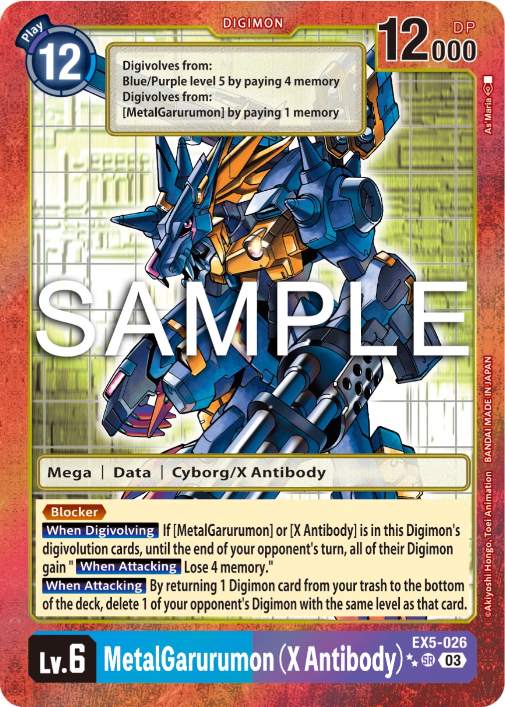 MetalGarurumon (X Antibody) [EX5-026] (2 Star Alternate Art) [Animal Colosseum] | Card Merchant Takapuna