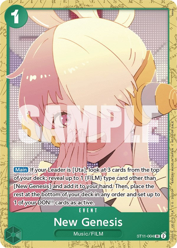 New Genesis (Starter Deck 11: Uta Deck Battle) [One Piece Promotion Cards] | Card Merchant Takapuna