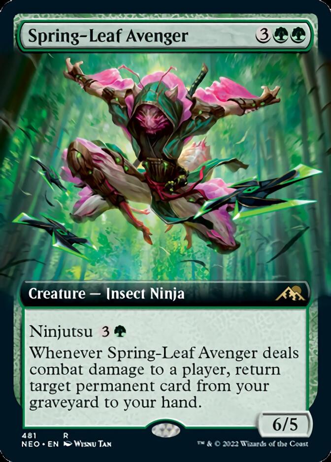 Spring-Leaf Avenger (Extended Art) [Kamigawa: Neon Dynasty] | Card Merchant Takapuna