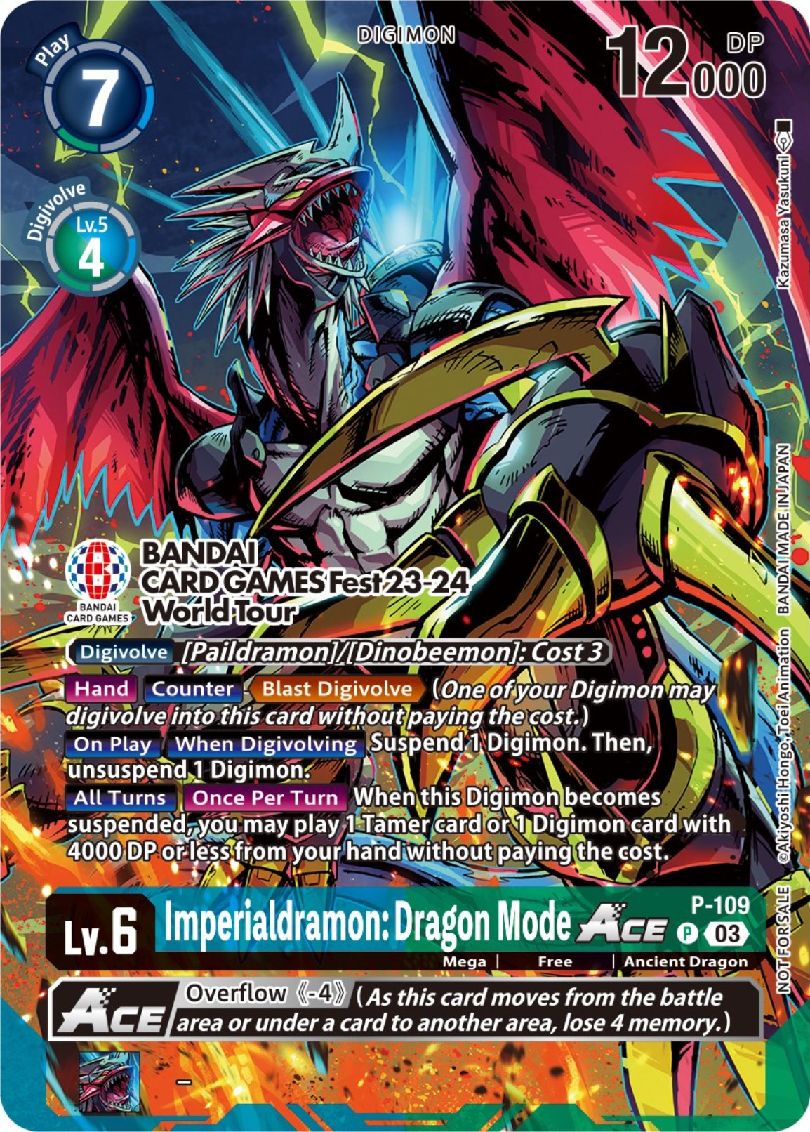 Imperialdramon: Dragon Mode Ace [P-109] (BANDAI Card Games Fest 23-24 World Tour) [Promotional Cards] | Card Merchant Takapuna