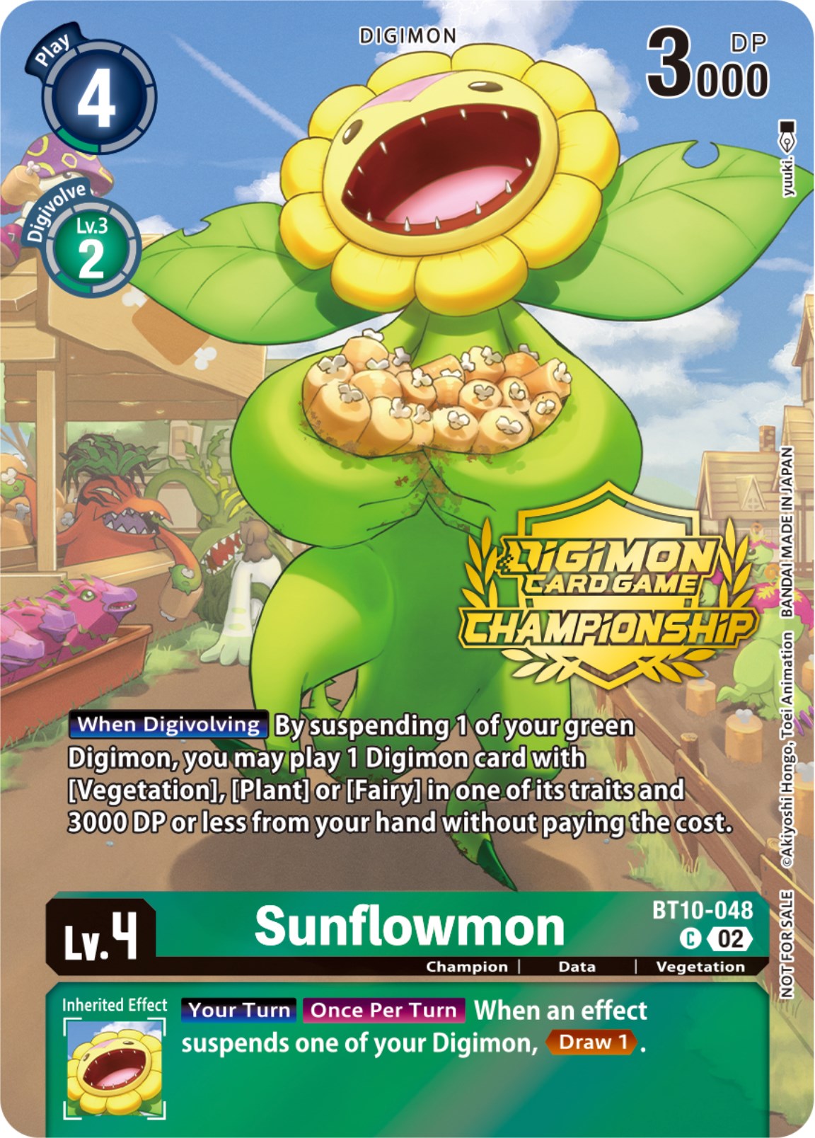 Sunflowmon [BT10-048] (Championship 2023 Tamers Pack) [Xros Encounter Promos] | Card Merchant Takapuna