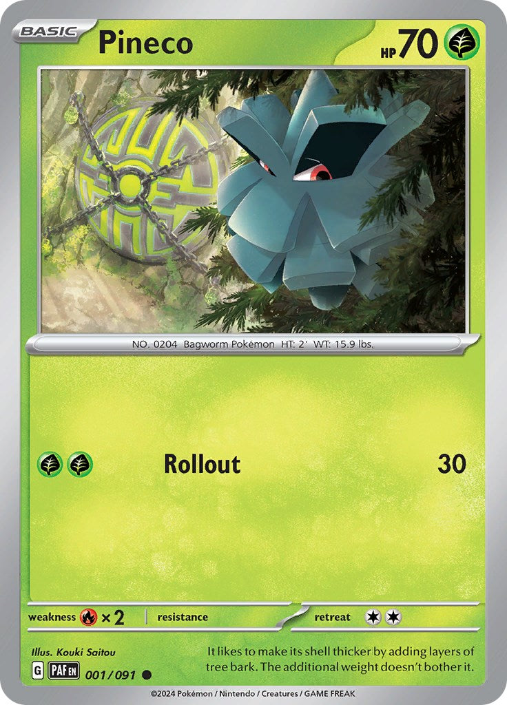 Pineco (001/091) [Scarlet & Violet: Paldean Fates] | Card Merchant Takapuna