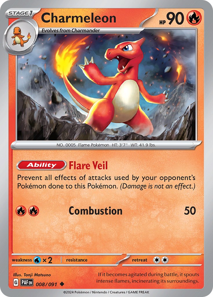 Charmeleon (008/091) [Scarlet & Violet: Paldean Fates] | Card Merchant Takapuna