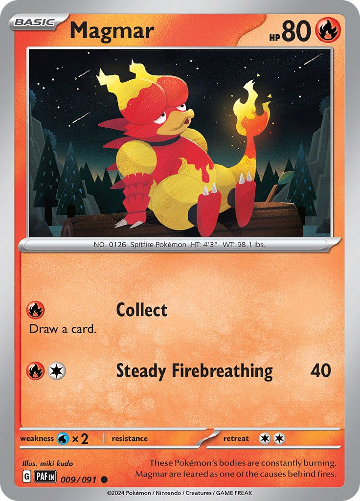 Magmar (009/091) [Scarlet & Violet: Paldean Fates] | Card Merchant Takapuna