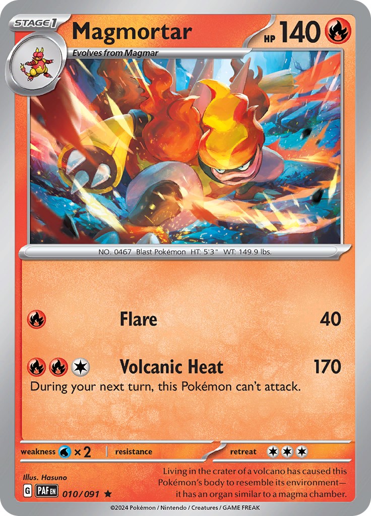 Magmortar (010/091) [Scarlet & Violet: Paldean Fates] | Card Merchant Takapuna