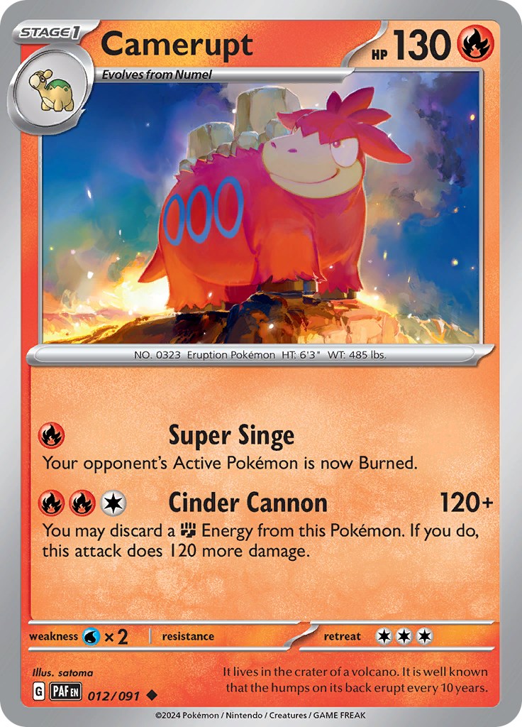 Camerupt (012/091) [Scarlet & Violet: Paldean Fates] | Card Merchant Takapuna