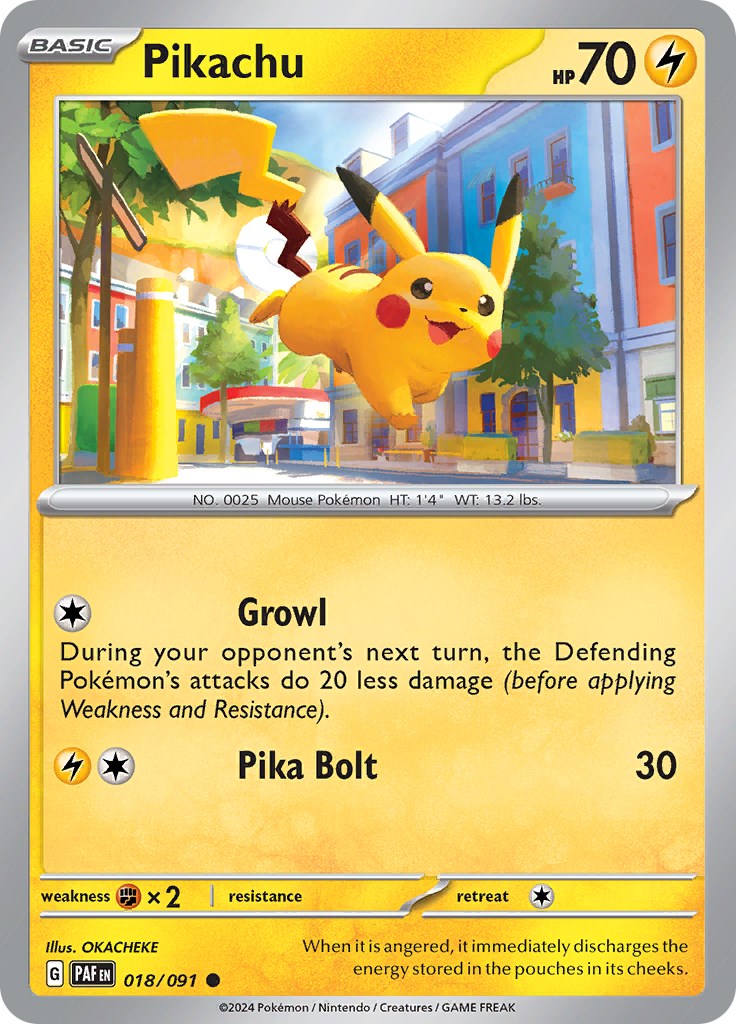 Pikachu (018/091) [Scarlet & Violet: Paldean Fates] | Card Merchant Takapuna