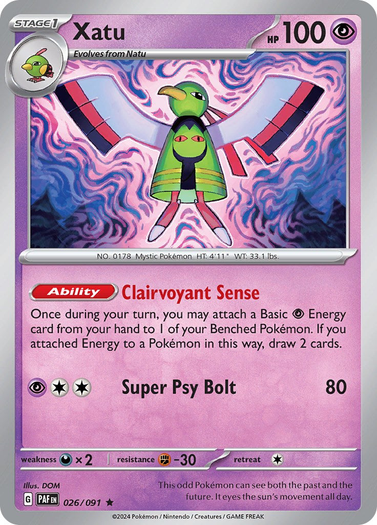 Xatu (026/091) [Scarlet & Violet: Paldean Fates] | Card Merchant Takapuna