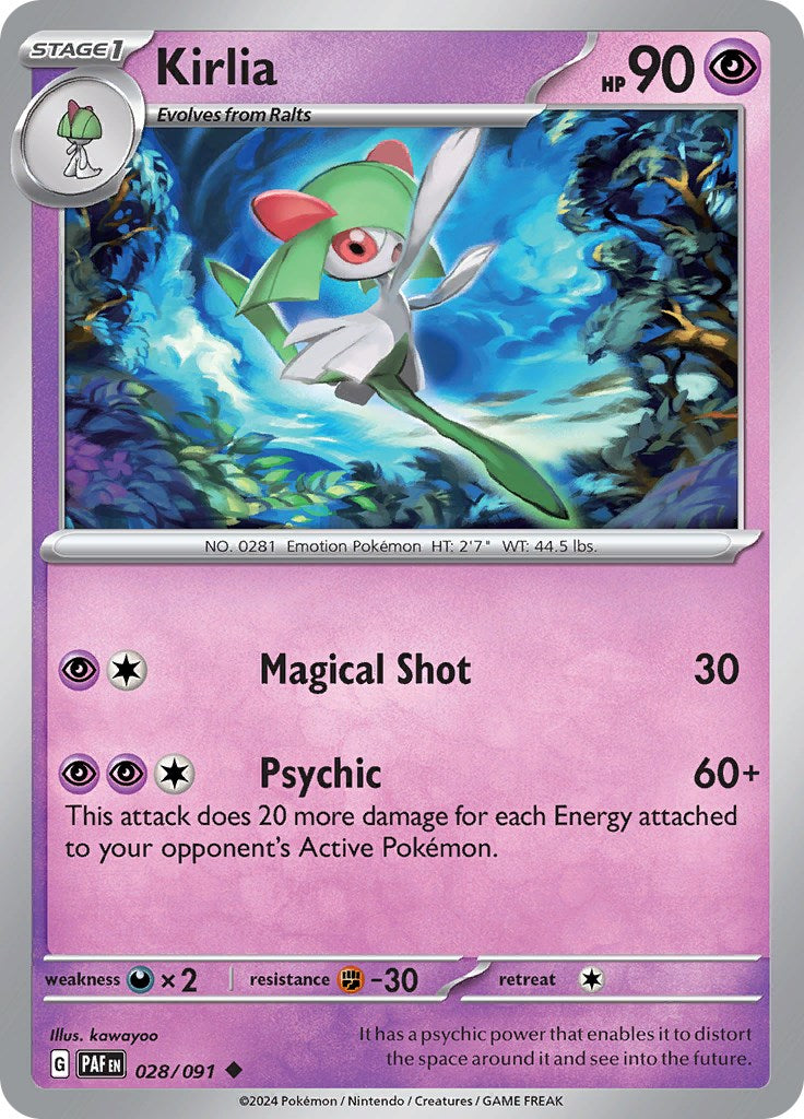 Kirlia (028/091) [Scarlet & Violet: Paldean Fates] | Card Merchant Takapuna