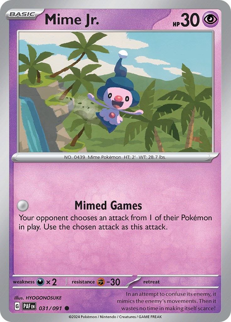 Mime Jr. (031/091) [Scarlet & Violet: Paldean Fates] | Card Merchant Takapuna