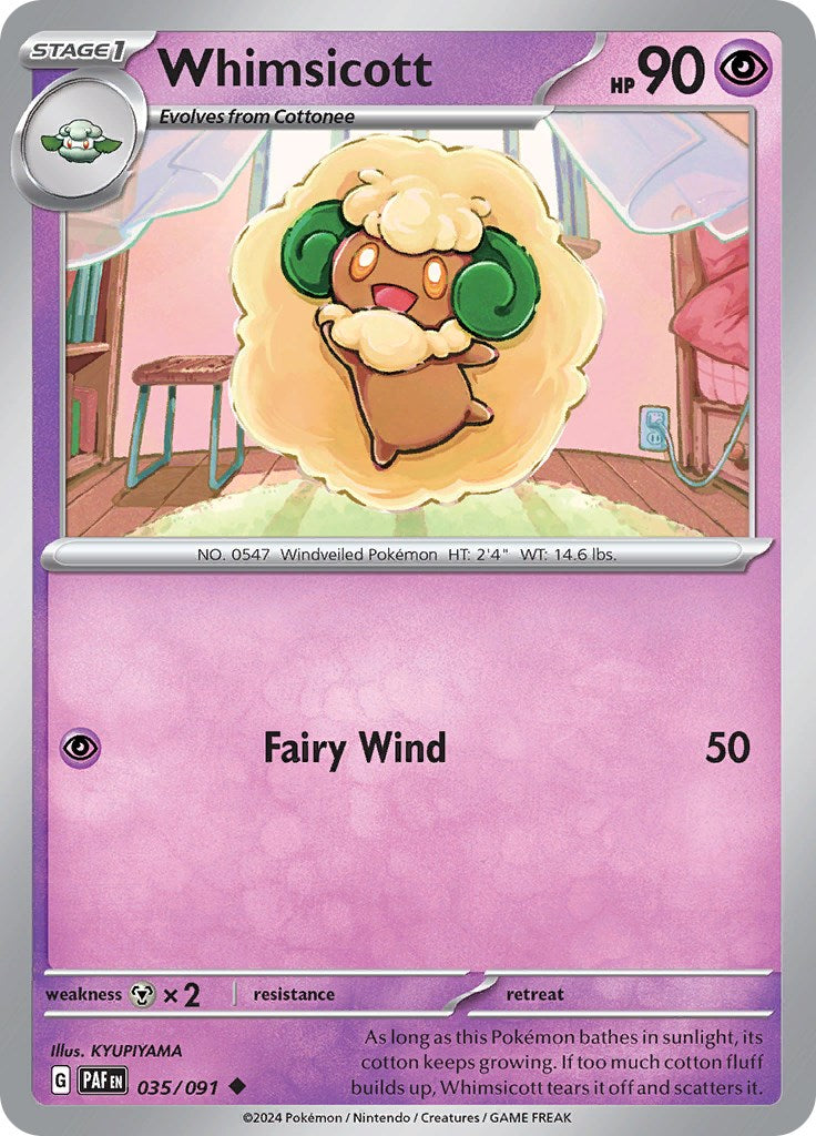 Whimsicott (035/091) [Scarlet & Violet: Paldean Fates] | Card Merchant Takapuna