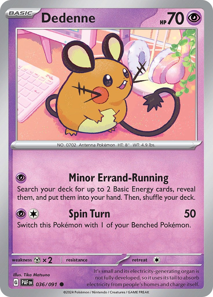 Dedenne (036/091) [Scarlet & Violet: Paldean Fates] | Card Merchant Takapuna