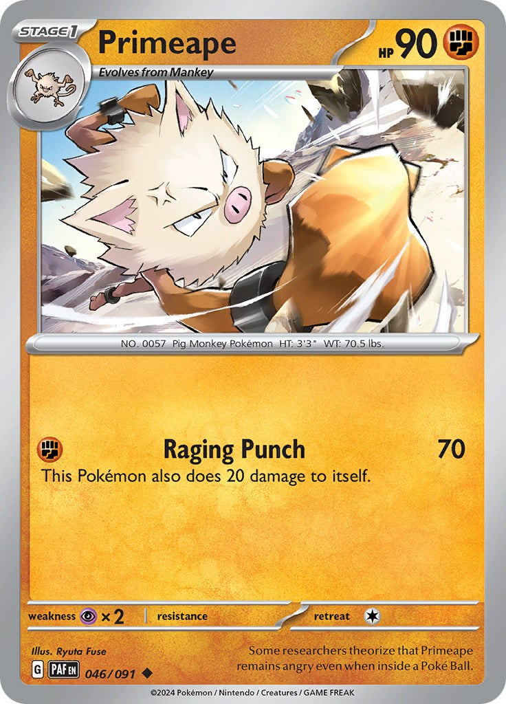 Primeape (046/091) [Scarlet & Violet: Paldean Fates] | Card Merchant Takapuna