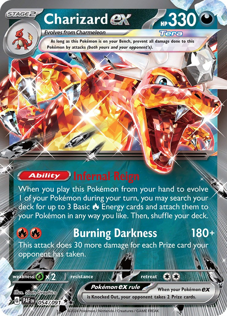 Charizard ex (054/091) [Scarlet & Violet: Paldean Fates] | Card Merchant Takapuna