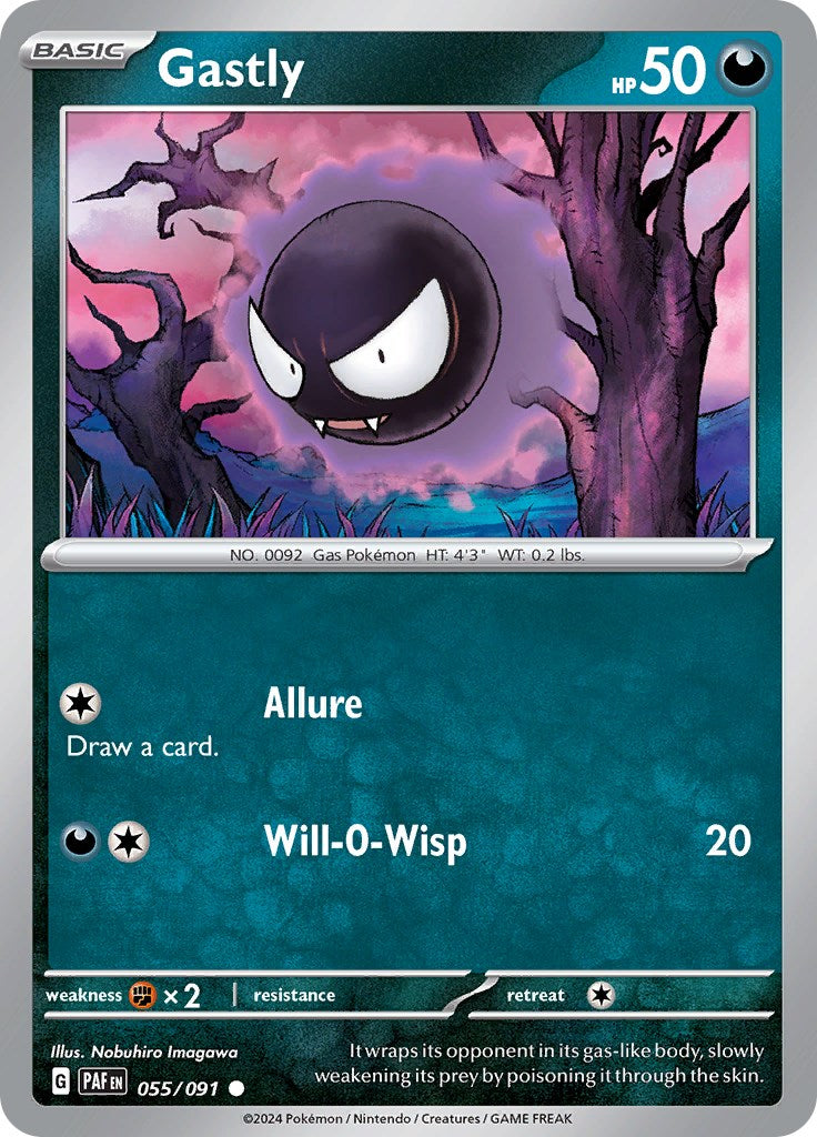 Gastly (055/091) [Scarlet & Violet: Paldean Fates] | Card Merchant Takapuna