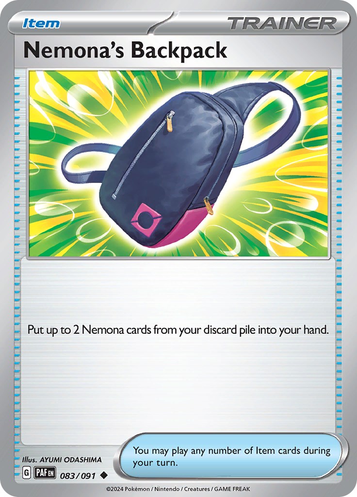 Nemona's Backpack (083/091) [Scarlet & Violet: Paldean Fates] | Card Merchant Takapuna