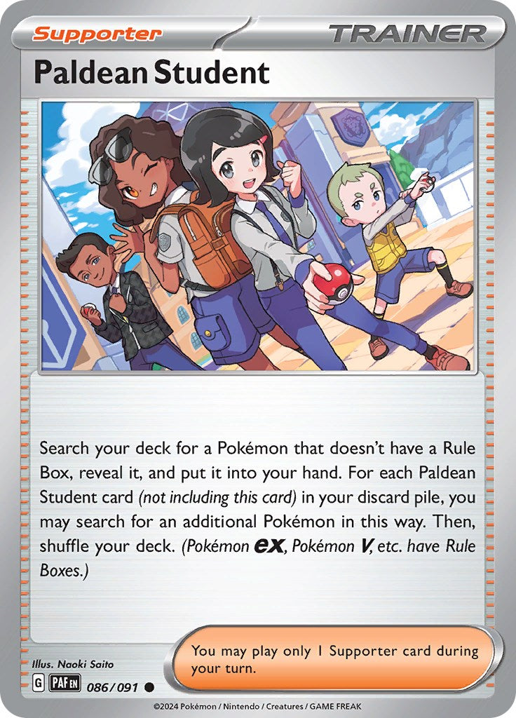 Paldean Student (086/091) [Scarlet & Violet: Paldean Fates] | Card Merchant Takapuna