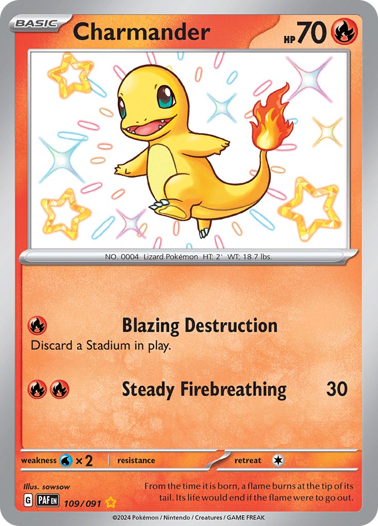 Charmander (109/091) [Scarlet & Violet: Paldean Fates] | Card Merchant Takapuna