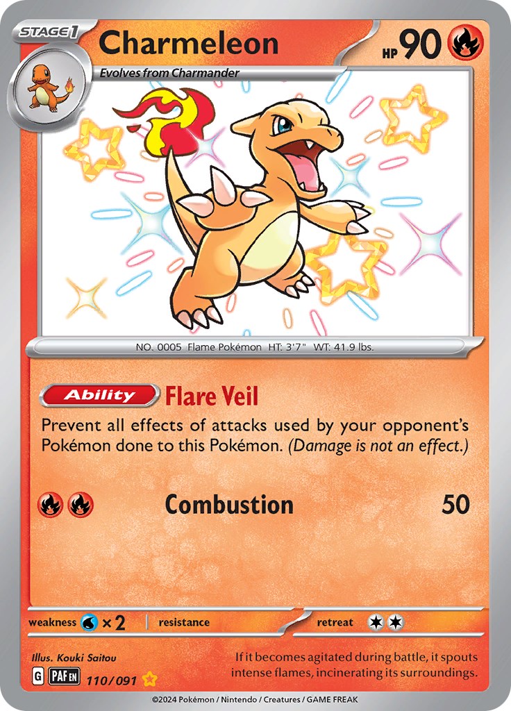 Charmeleon (110/091) [Scarlet & Violet: Paldean Fates] | Card Merchant Takapuna