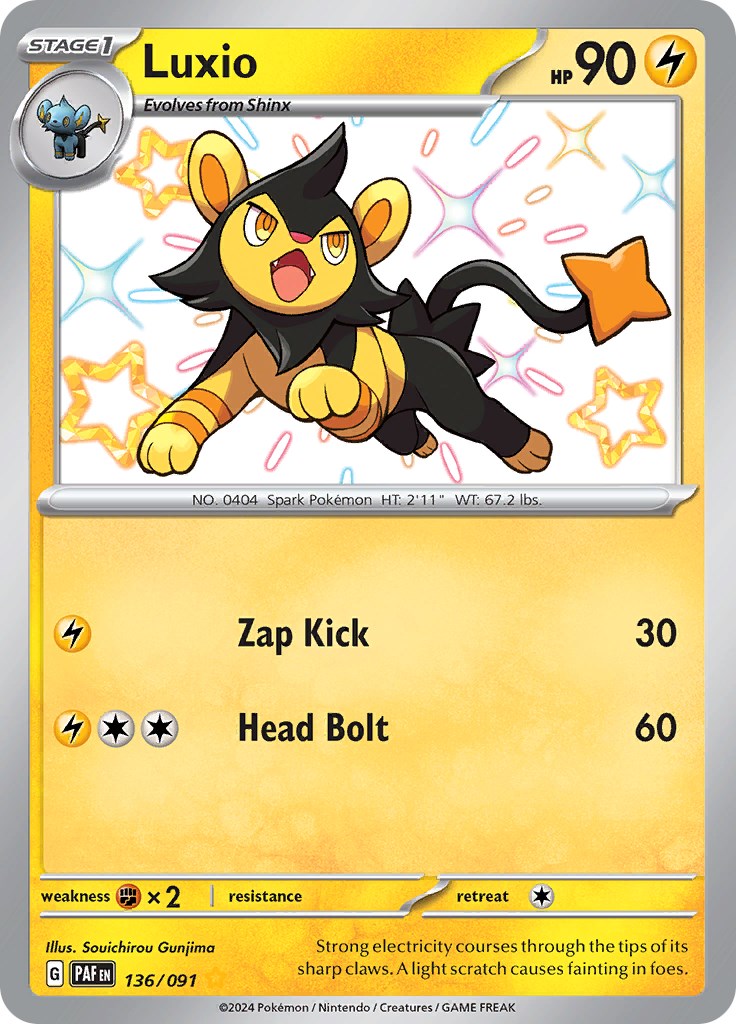 Luxio (136/091) [Scarlet & Violet: Paldean Fates] | Card Merchant Takapuna