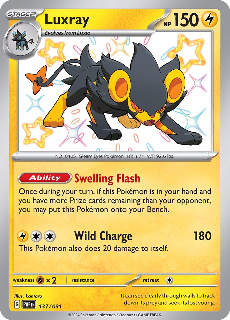 Luxray (137/091) [Scarlet & Violet: Paldean Fates] | Card Merchant Takapuna