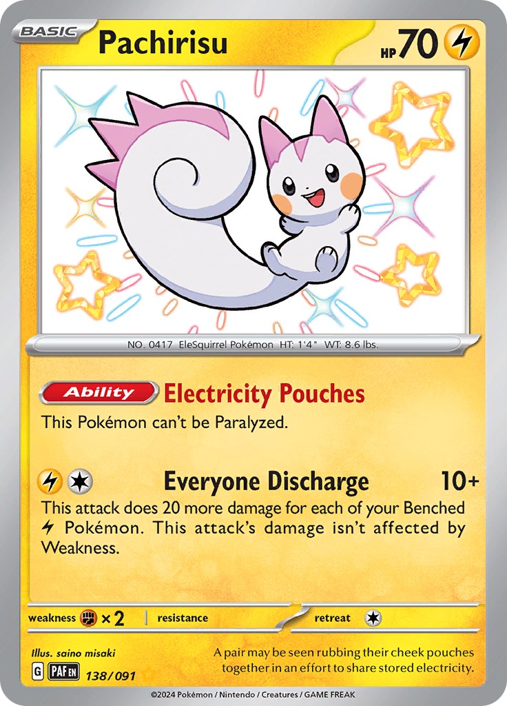 Pachirisu (138/091) [Scarlet & Violet: Paldean Fates] | Card Merchant Takapuna