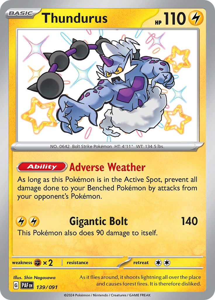 Thundurus (139/091) [Scarlet & Violet: Paldean Fates] | Card Merchant Takapuna