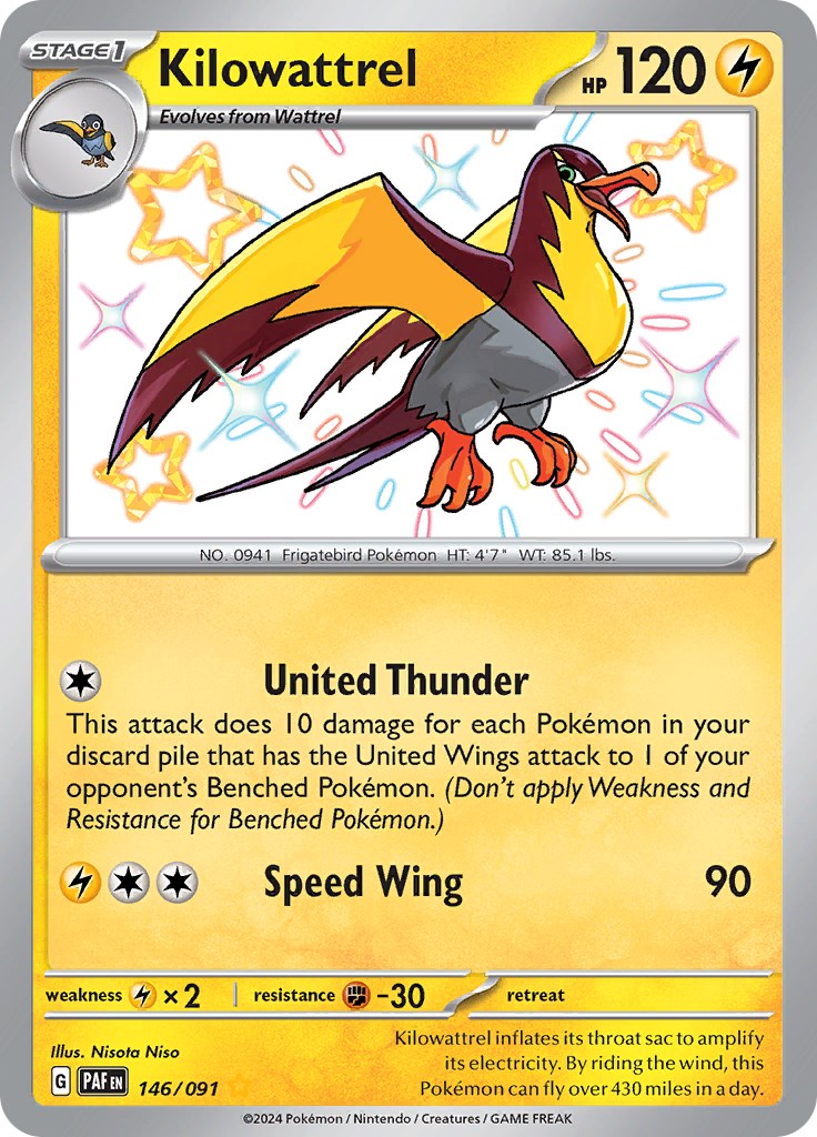 Kilowattrel (146/091) [Scarlet & Violet: Paldean Fates] | Card Merchant Takapuna