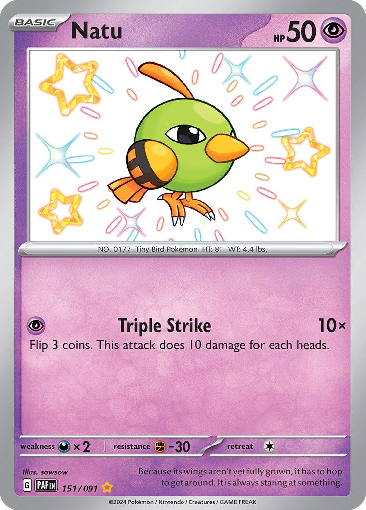 Natu (151/091) [Scarlet & Violet: Paldean Fates] | Card Merchant Takapuna