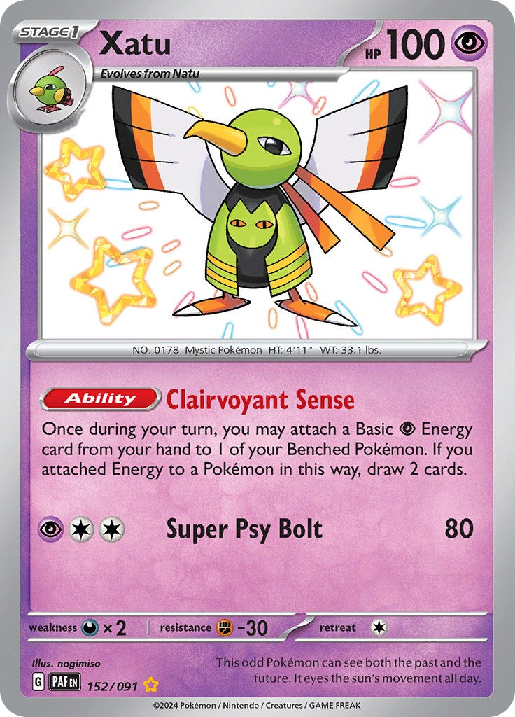 Xatu (152/091) [Scarlet & Violet: Paldean Fates] | Card Merchant Takapuna