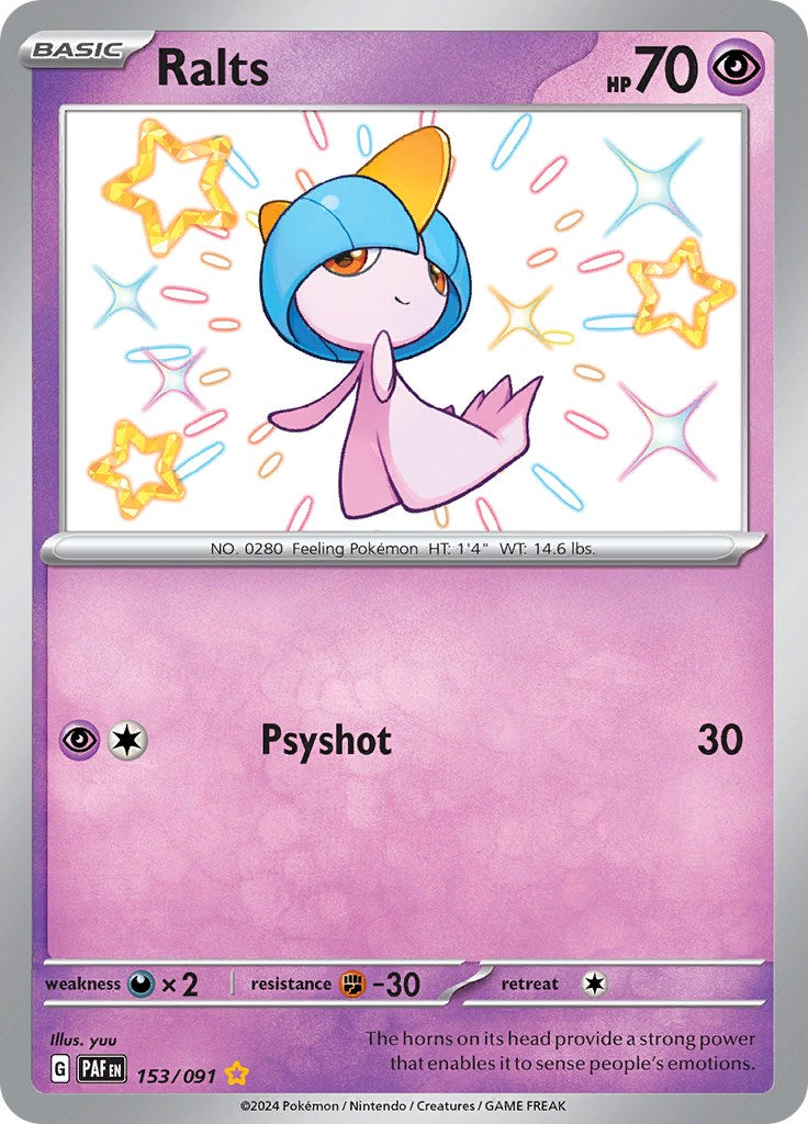 Ralts (153/091) [Scarlet & Violet: Paldean Fates] | Card Merchant Takapuna