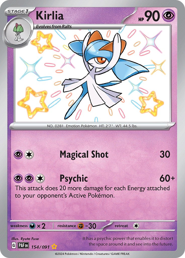 Kirlia (154/091) [Scarlet & Violet: Paldean Fates] | Card Merchant Takapuna