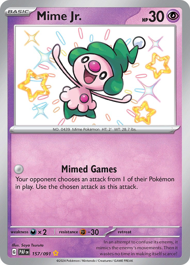 Mime Jr. (157/091) [Scarlet & Violet: Paldean Fates] | Card Merchant Takapuna