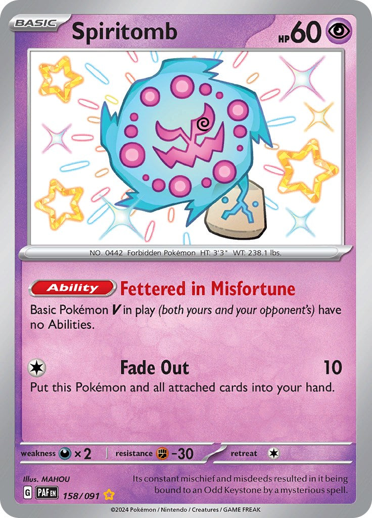 Spiritomb (158/091) [Scarlet & Violet: Paldean Fates] | Card Merchant Takapuna