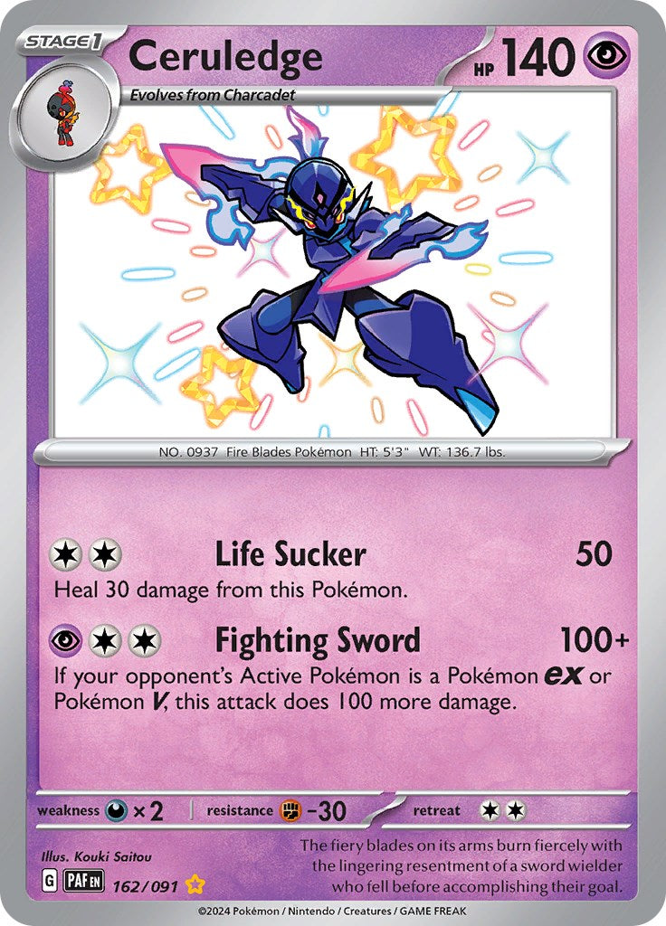 Ceruledge (162/091) [Scarlet & Violet: Paldean Fates] | Card Merchant Takapuna