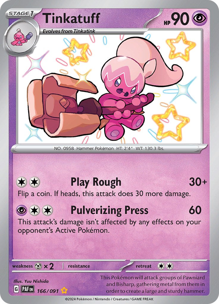 Tinkatuff (166/091) [Scarlet & Violet: Paldean Fates] | Card Merchant Takapuna