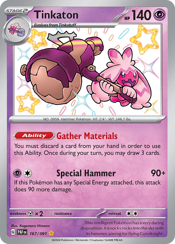 Tinkaton (167/091) [Scarlet & Violet: Paldean Fates] | Card Merchant Takapuna