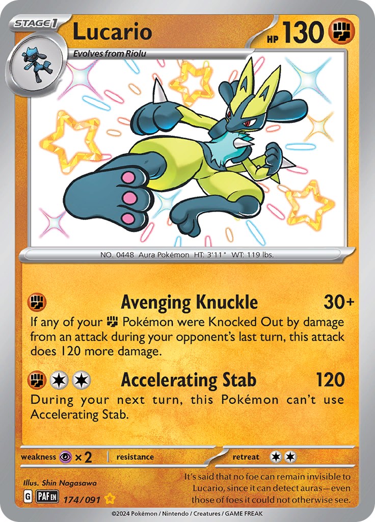 Lucario (174/091) [Scarlet & Violet: Paldean Fates] | Card Merchant Takapuna