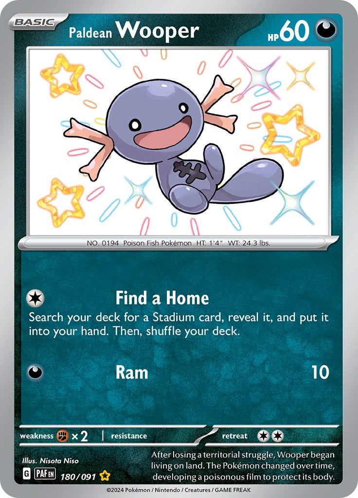 Paldean Wooper (180/091) [Scarlet & Violet: Paldean Fates] | Card Merchant Takapuna