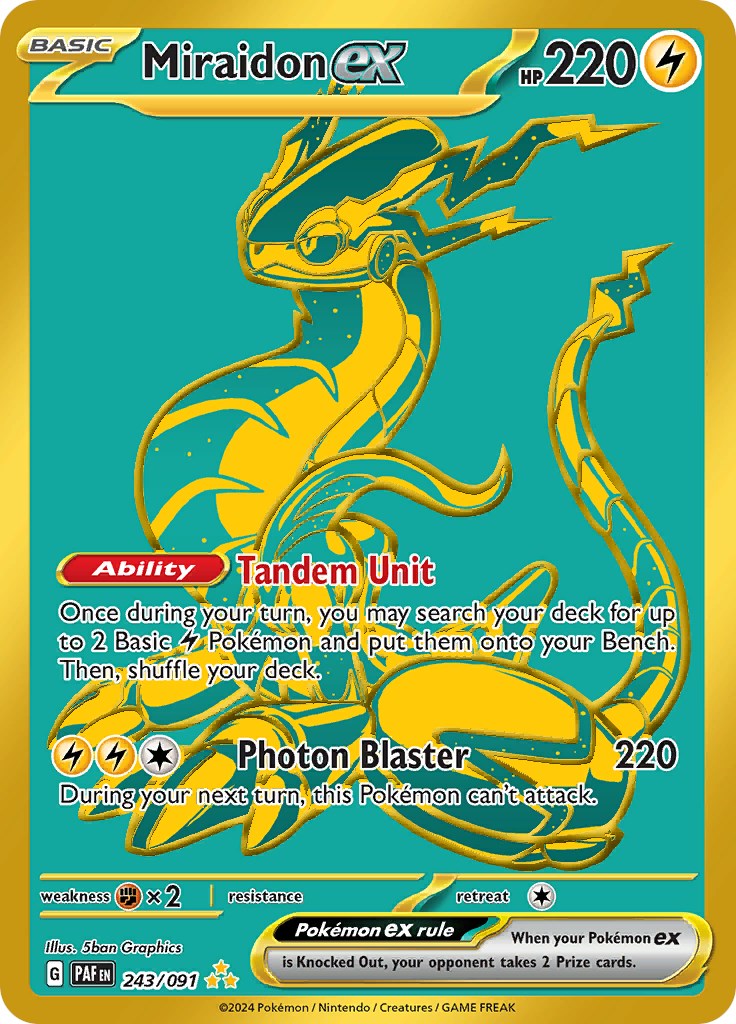 Miraidon ex (243/091) [Scarlet & Violet: Paldean Fates] | Card Merchant Takapuna