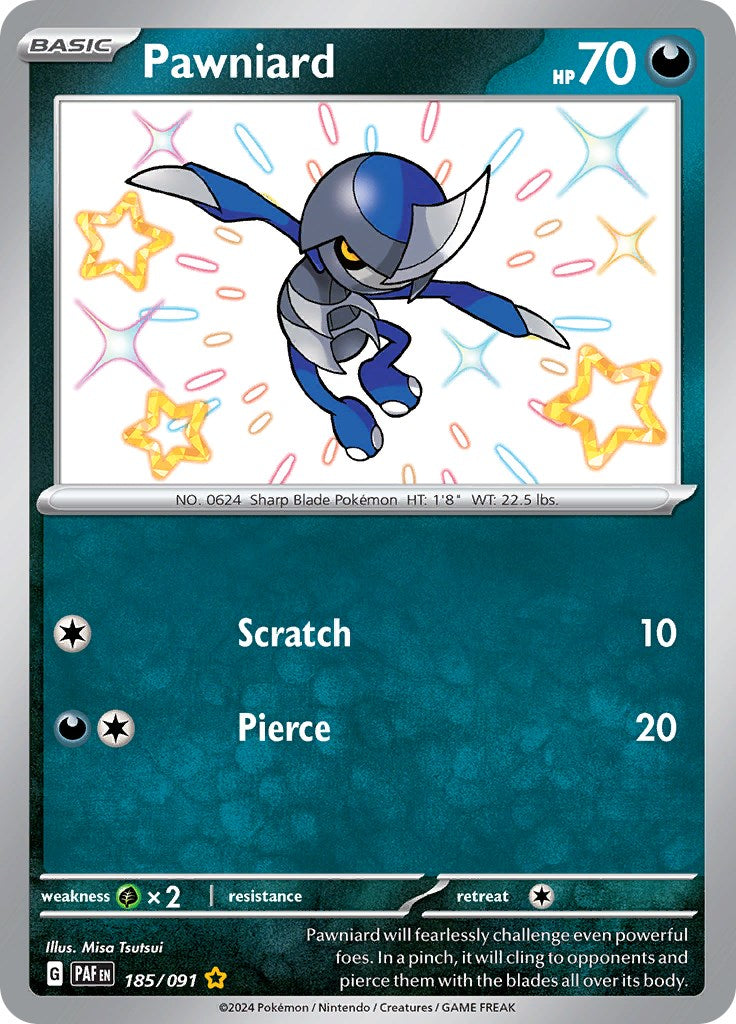 Pawniard (185/091) [Scarlet & Violet: Paldean Fates] | Card Merchant Takapuna