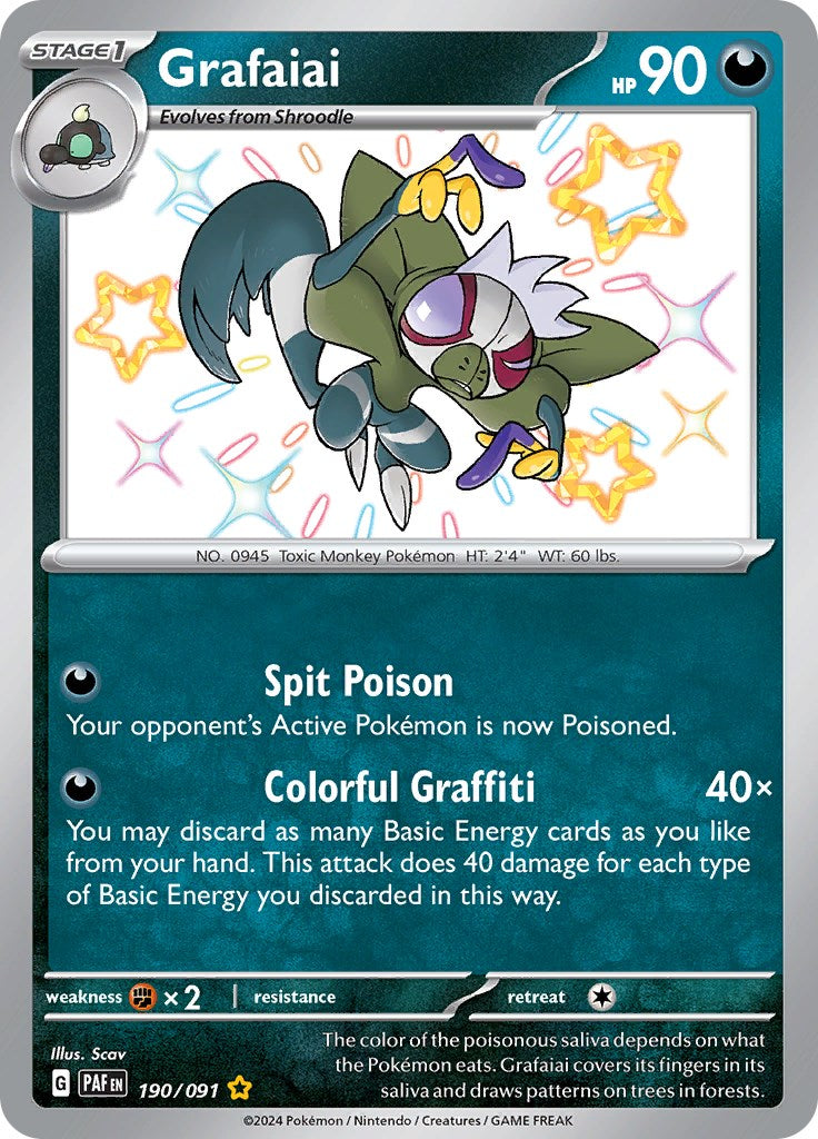 Grafaiai (190/091) [Scarlet & Violet: Paldean Fates] | Card Merchant Takapuna