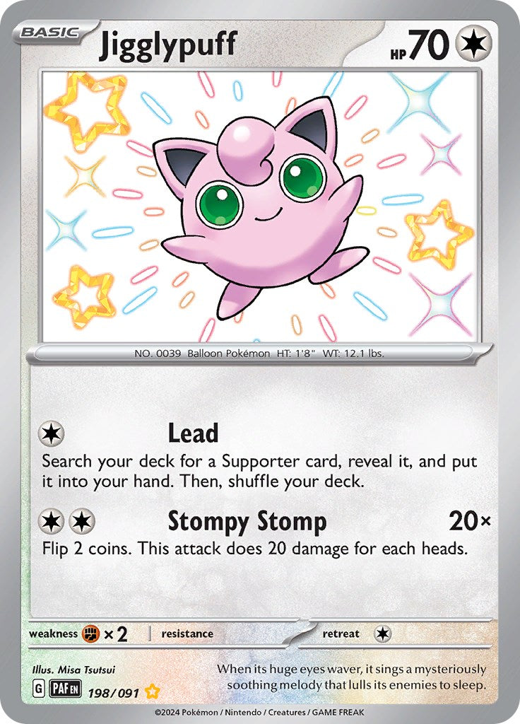 Jigglypuff (198/091) [Scarlet & Violet: Paldean Fates] | Card Merchant Takapuna